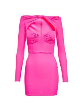 Alex Perry Twist Detail Pink Barett Minidress Size AU 12 / US 8